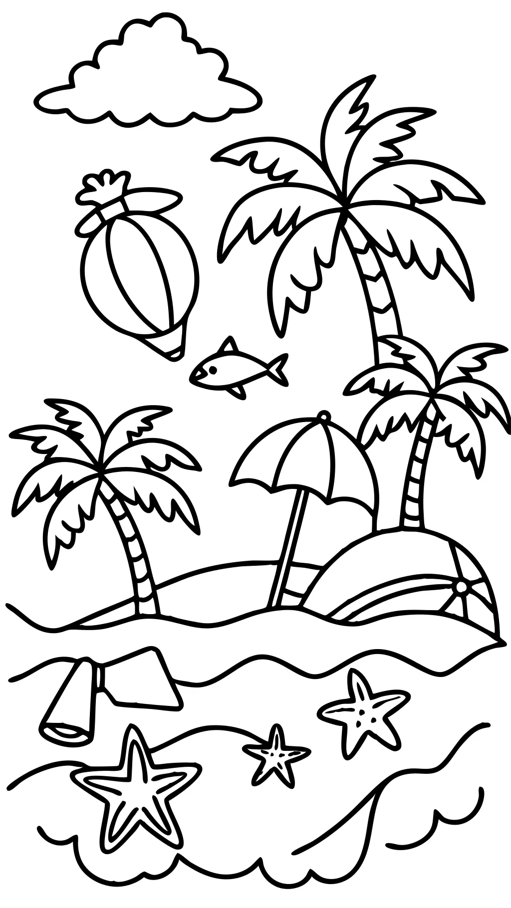 coloriages de plage imprimables gratuits